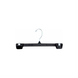 NAHANCO SKIRT/SLACK HANGER-SNAP GRIP W/SWIVEL HOOK, 12"L, PLASTIC-BK, PKG QTY 200 by National Hanger Company Inc.