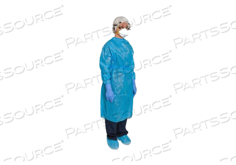 MAXIMUM PROTECTION OPEN BACK X LARGE CHEMO GOWN - BLUE 