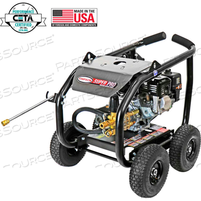 SIMPSON SUPERPRO ROLL-CAGE 3600PSI 192CC 2.5GPM GAS PRESSURE WASHER W/ HONDA GX200 ENGINE by FNA Group Inc. SIMPSON SUPERPRO ROLL-CAGE 3600PSI 192CC 2.5GPM GAS PRESSURE WASHER W/ HONDA GX200 ENGINE by FNA Group Inc.
