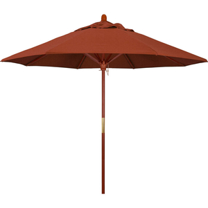 CALIFORNIA UMBRELLA 9' PATIO UMBRELLA - OLEFIN TERRACOTTA - HARDWOOD POLE - GROVE SERIES by March Products Inc