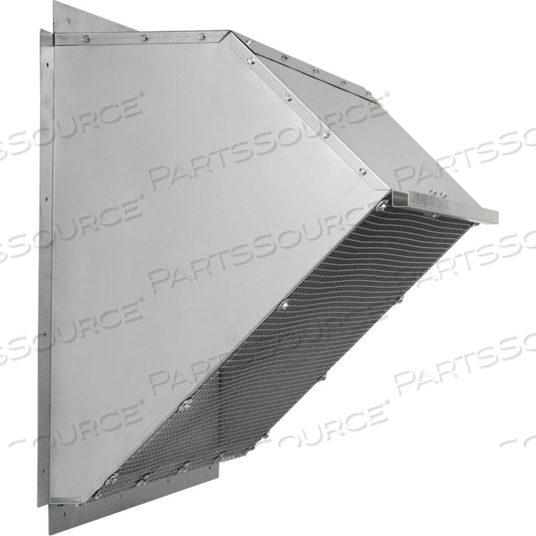 24" WEATHER HOOD, FOR EXHAUST/SUPPLY FANS, GALVANIZED STEEL 