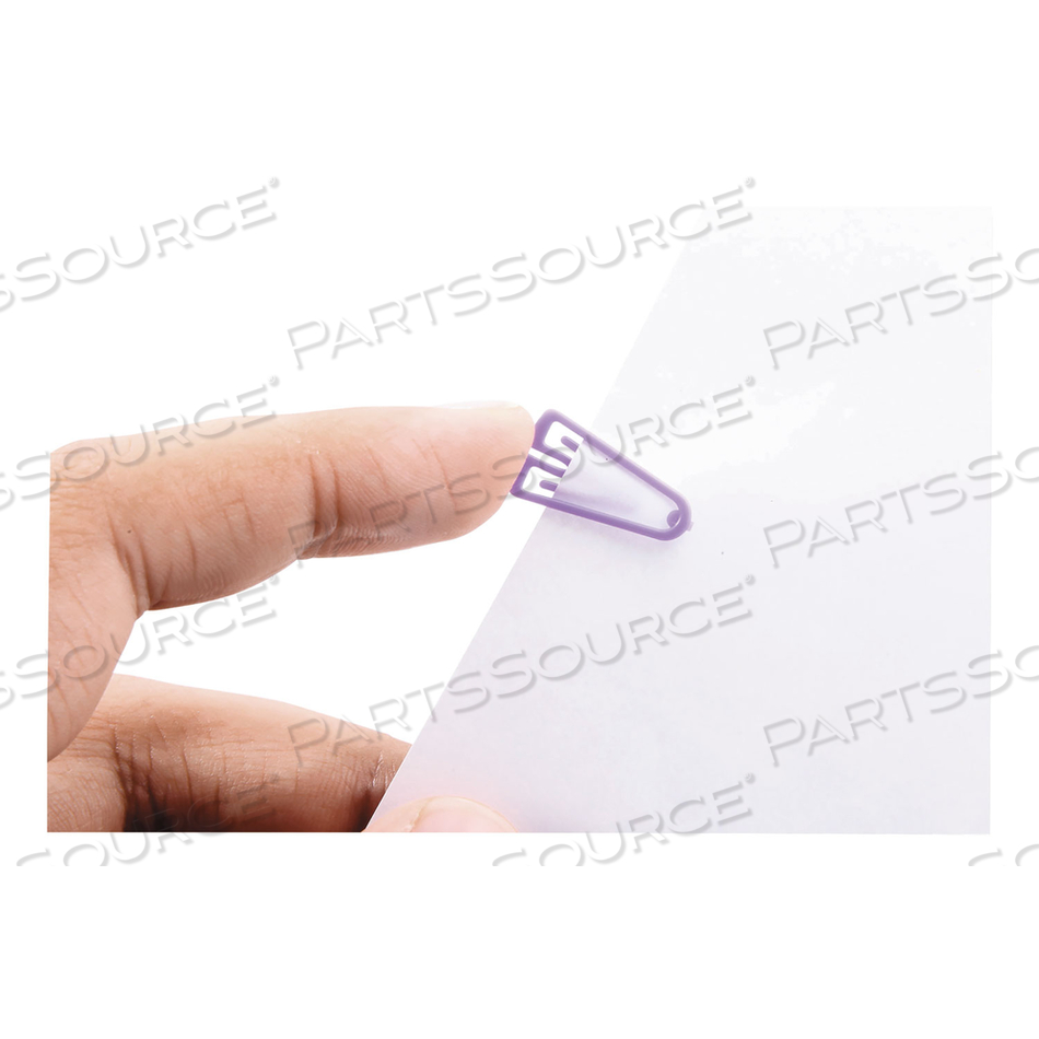 PLASTIKLIPS PAPER CLIPS, SMALL, SMOOTH, ASSORTED COLORS by Baumgartens