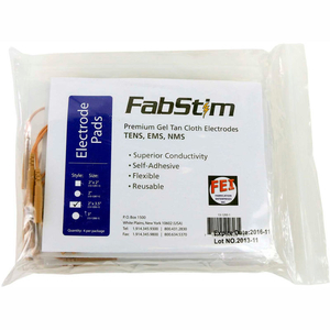 FABSTIM SELF-ADHESIVE TENS ELECTRODES, RECTANGLE 2" X 3.5" (5.1 CM X 9 CM), 4/PACK by Fabrication Enterprises