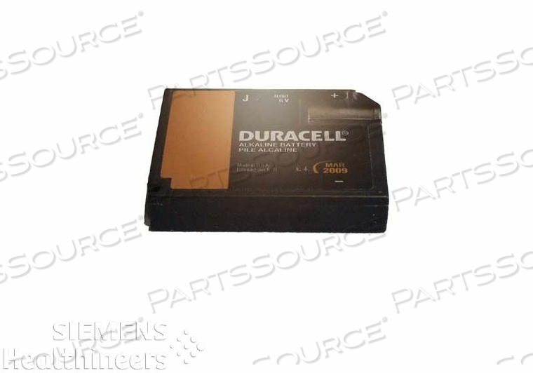 BATTERY, ALKALINE-MANGANESE, 500 MAH, 6 V, SIZE J by Siemens Medical Solutions