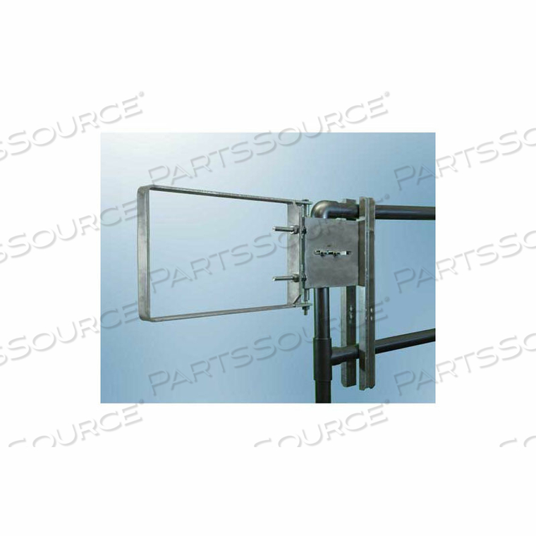 A SERIES CARBON STEEL GALVANIZED CLAMP-ON SELF-CLOSING SAFETY GATE, FITS OPENING 28-30.5" by Fabenco Inc. A SERIES CARBON STEEL GALVANIZED CLAMP-ON SELF-CLOSING SAFETY GATE, FITS OPENING 28-30.5" by Fabenco Inc.