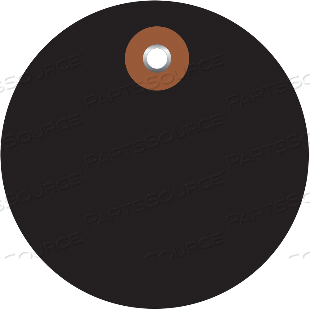 PLASTIC CIRCLE TAGS, 2", BLACK, 100/EACH by BOX Partners (Box Acquisitions, LLC)