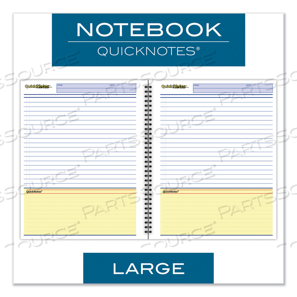 WIREBOUND GUIDED QUICKNOTES NOTEBOOK, 1 SUBJECT, LIST-MANAGEMENT FORMAT, DARK GRAY COVER, 11 X 8.5, 80 SHEETS by Cambridge WIREBOUND GUIDED QUICKNOTES NOTEBOOK, 1 SUBJECT, LIST-MANAGEMENT FORMAT, DARK GRAY COVER, 11 X 8.5, 80 SHEETS by Cambridge