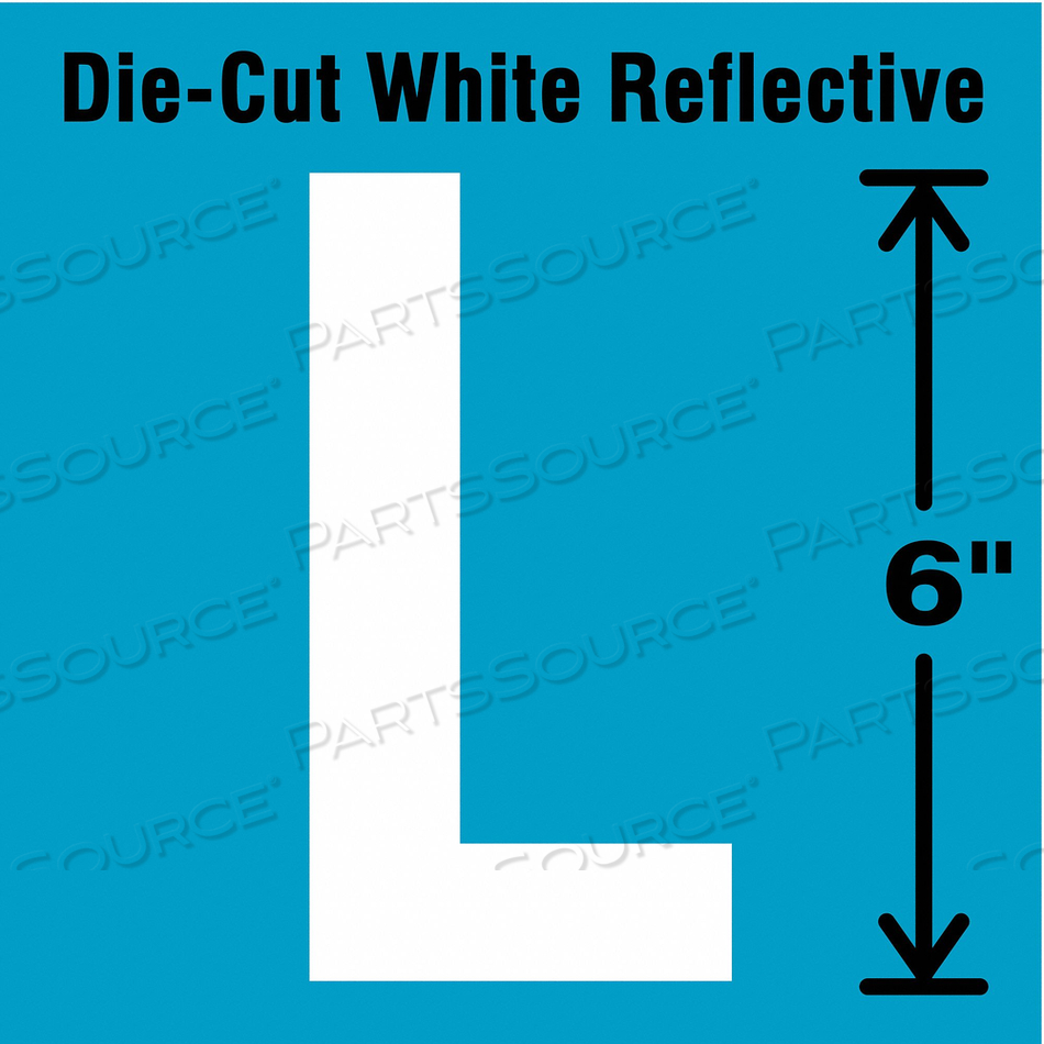 DIE-CUT REFLECTIVE LETTER LABEL L 6IN H by Strance, Inc.
