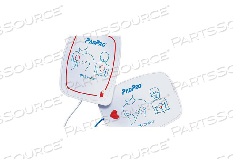 RADIOTRANSLUCENT ELECTRODE PADS, WHITE, 4.25 IN X 6 IN by CONMED