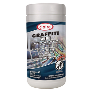 GRAFFITI WIPE, 1-PLY, 12 X 9.5, MILD SCENT, PURPLE, 6/CARTON by Claire