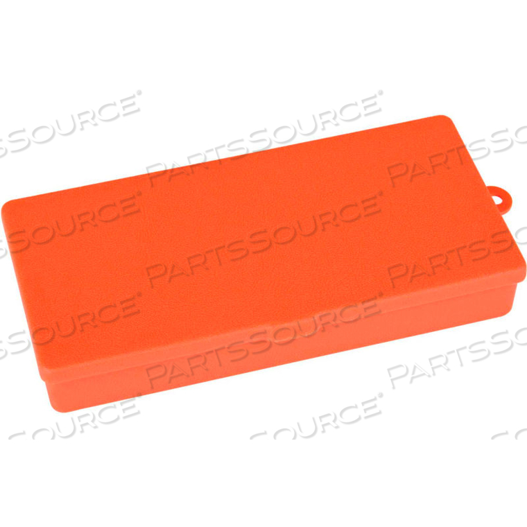 CHEMICAL RESISTANT COMPARTMENT BOX, 7"L X 3-1/4"W X 1"H ORANGE 