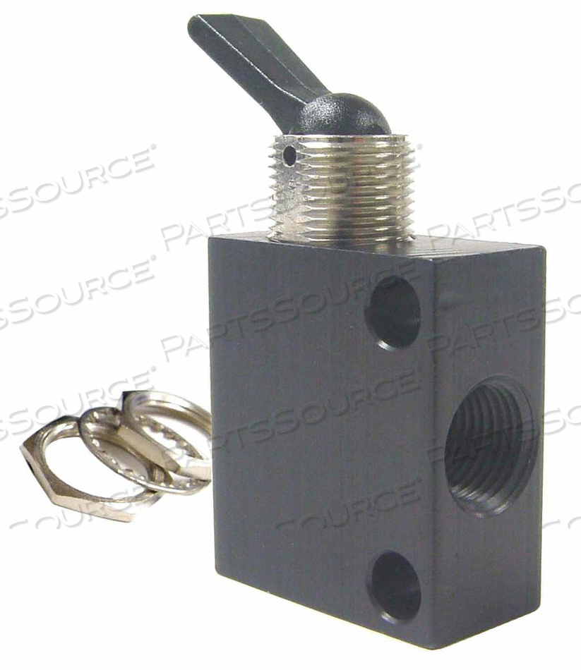TOGGLE VALVE NC 1/8 IN NPT BRASS by Pneumadyne TOGGLE VALVE NC 1/8 IN NPT BRASS by Pneumadyne