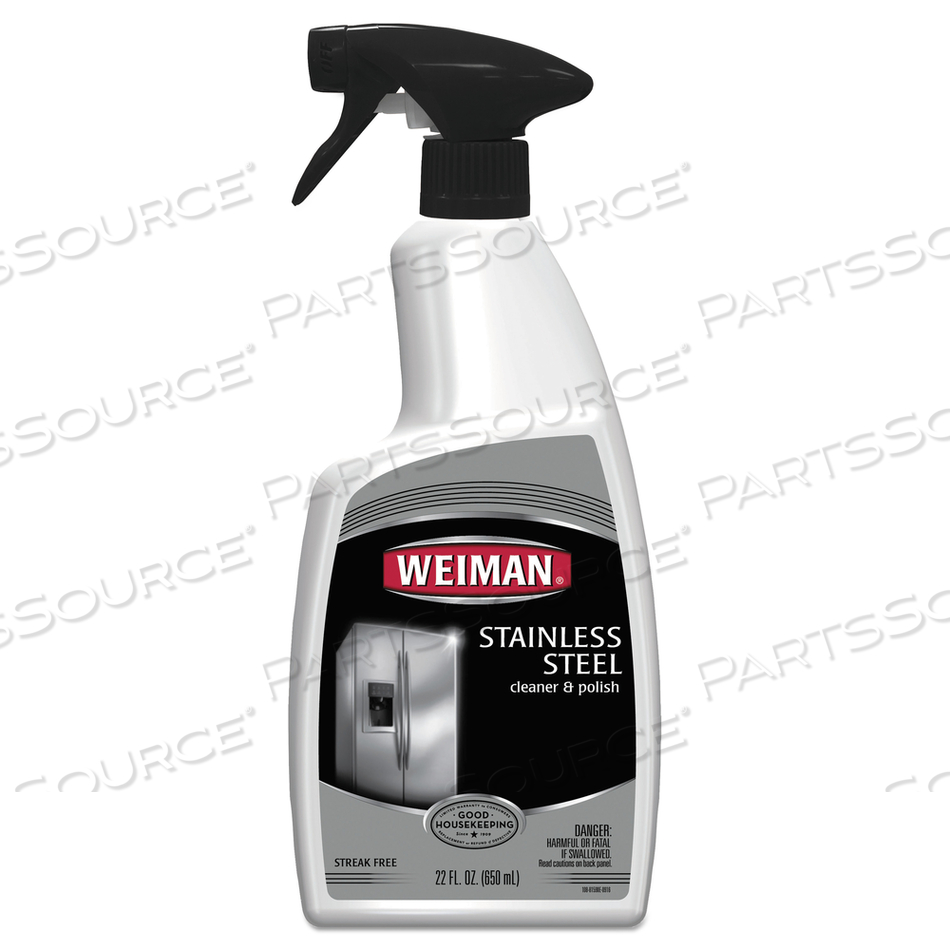 STAINLESS STEEL CLEANER AND POLISH, FLORAL SCENT, 22 OZ TRIGGER SPRAY BOTTLE by Weiman STAINLESS STEEL CLEANER AND POLISH, FLORAL SCENT, 22 OZ TRIGGER SPRAY BOTTLE by Weiman