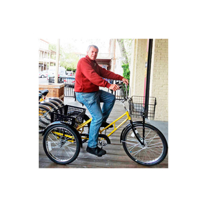 ADAPTABLE TRICYCLE 500LB CAP. 1SPEED COASTER BRAKE WITH REAR STEEL BASKET ORANGE by Worksman Trading Corp