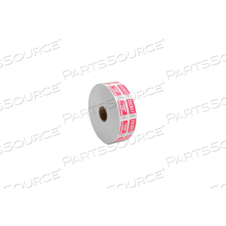 DOUBLE TICKET ROLL, RED, 2000/ROLL by Sparco Products