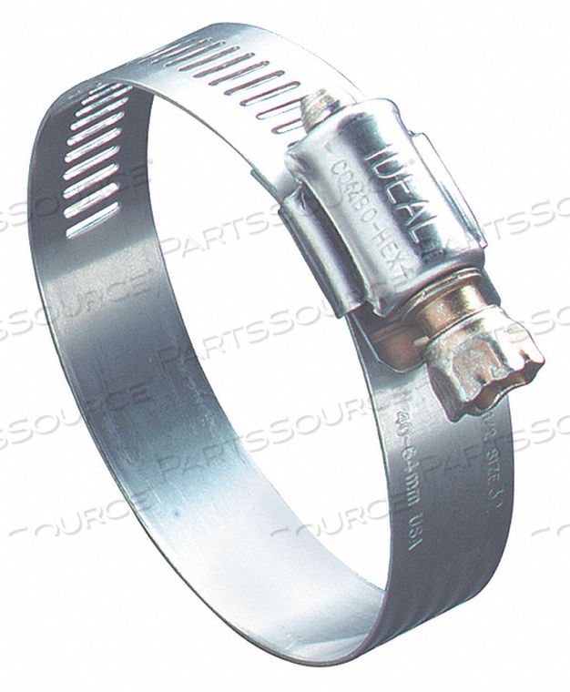 WORM GEAR HOSE CLAMP, 201 STAINLESS STEEL, PERFORATED BAND, 3/8 IN – 7/8 IN CLAMPING DIA by Ideal Industries Inc. WORM GEAR HOSE CLAMP, 201 STAINLESS STEEL, PERFORATED BAND, 3/8 IN – 7/8 IN CLAMPING DIA by Ideal Industries Inc.