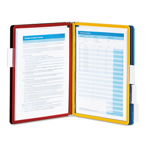 VARIO MAGNETIC WALL REFERENCE SYSTEM, 5 PANELS, 10 POCKETS, ASSORTED BORDERS by Durable