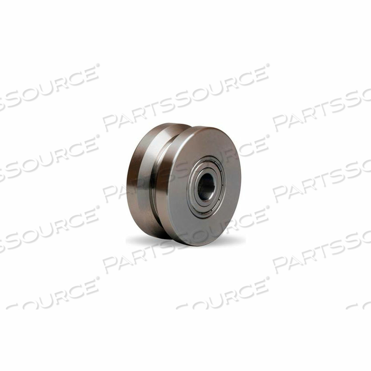 STAINLESS V-GROOVE WHEEL 3 X 1-3/8 - 1/2" BALL BEARING by Hamilton STAINLESS V-GROOVE WHEEL 3 X 1-3/8 - 1/2" BALL BEARING by Hamilton