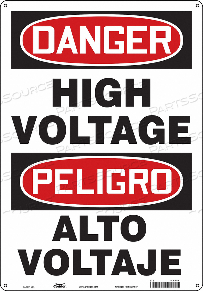 SAFETY SIGN 14 WX20 H 0.055 THICKNESS 