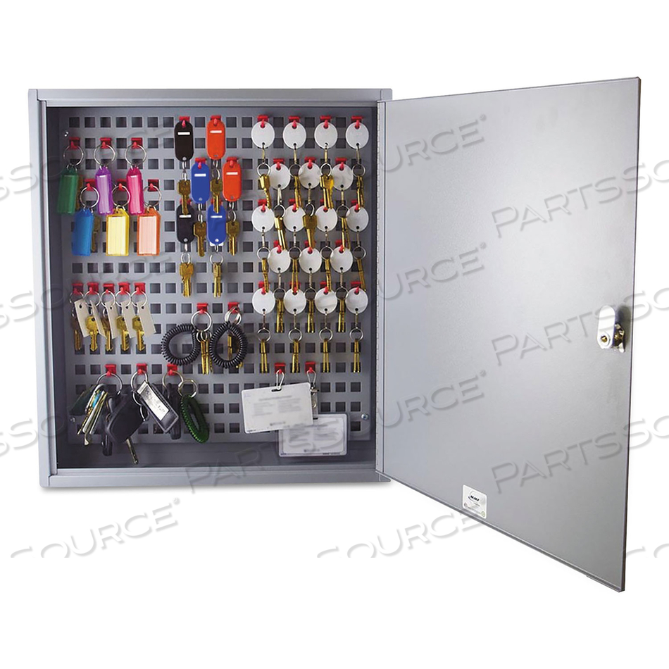 STEEL KEY CABINET, 90-KEYS, STEEL, GRAY, 3.5 X 16.5 X 18.38 