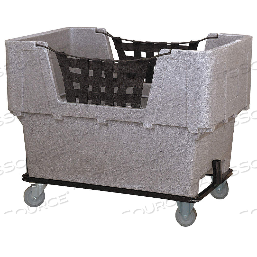 CUBE TRUCK, 23 CU FT CUBIC FOOT CAPACITY, 1,100 LB LOAD CAPACITY, GRAY, RUBBER, STD by Approved Vendor