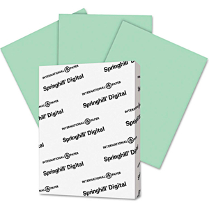 DIGITAL INDEX COLOR CARD STOCK, 8-1/2" X 11", GREEN, 250/PACK by International Paper