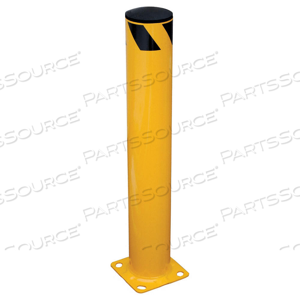 BOLLARD, BOLT-ON, 36 IN INSTALL HT, 5 1/2 IN DIA, CARBON STEEL, YELLOW by Approved Vendor