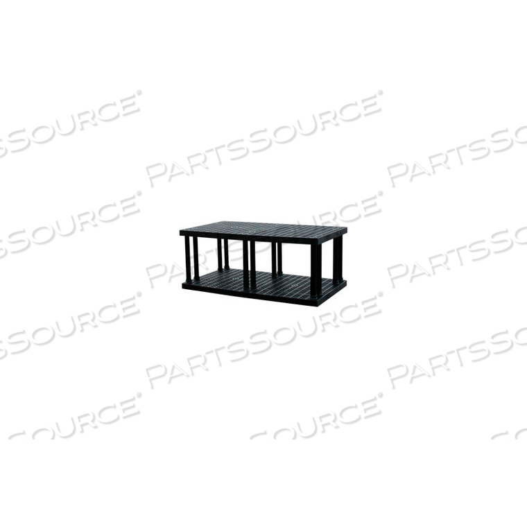 STRUCTURAL PLASTIC VENTED SHELVING, 66"W X 36"D X 27"H, BLACK by SPC Industrial STRUCTURAL PLASTIC VENTED SHELVING, 66"W X 36"D X 27"H, BLACK by SPC Industrial