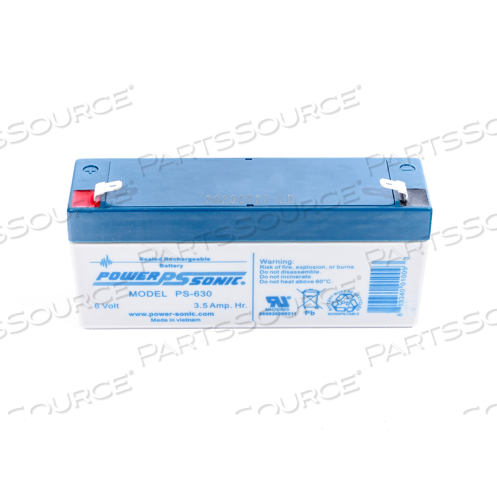 BATTERY, SEALED LEAD ACID, 6V, 3.3 AH, FASTON (F1) BATTERY, SEALED LEAD ACID, 6V, 3.3 AH, FASTON (F1)