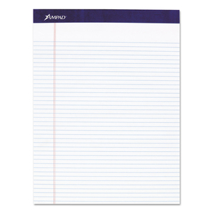 LEGAL RULED PADS, NARROW RULE, 50 WHITE 8.5 X 11.75 SHEETS, 4/PACK by Ampad Corporation