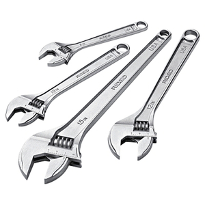 ADJUSTABLE WRENCHES, 10 IN LONG, 1 1/8 IN OPENING, COBALT PLATED by Ridgid