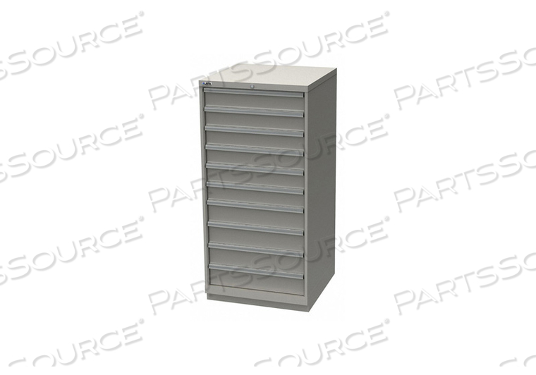 J5880 MOD DRWR CAB 59-1/2 H 10 DRWR LIGHT GRAY by Lista