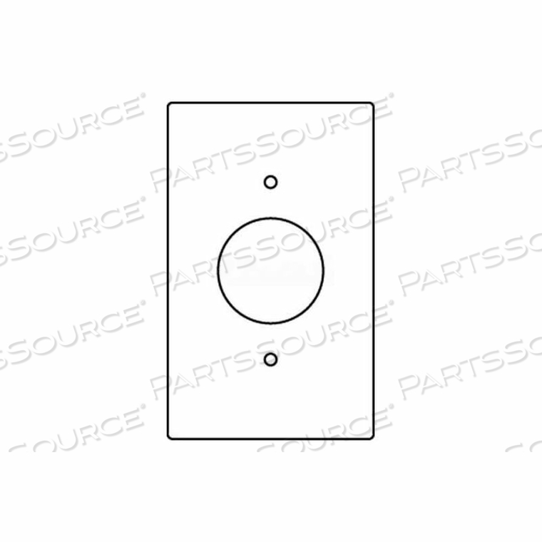 RFB119-SR1 FLOOR BOX 1-GANG SINGLE RECEPTACLE DEVICE PLATE-1.39" OPENING 