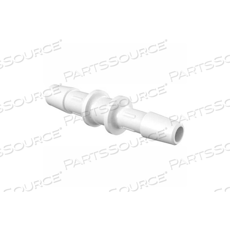 5/16" TO 1/4" BARBED REDUCTION COUPLER, NATURAL KYNAR 