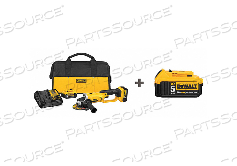 CORDLESS ANGLE GRINDER KIT 20.0 V 4-1/2 by DeWalt