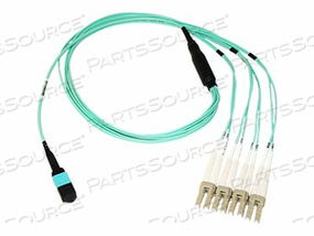 AXIOM MPO FEMALE TO 4 LC MULTIMODE OM3 50/125 FIBER OPTIC BREAKOUT CABLE - 3M by Axiom