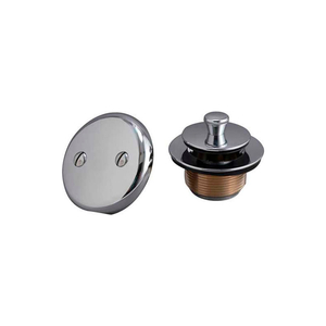 62-95PC, LIFT `N TURN BATH DRAIN TRIM KIT W/2 HOLE FACEPLATE POLISH CHROME, 1-3/8" by Keeney Manufacturing Co.