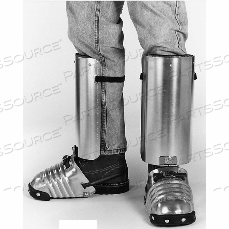 MEN'S FOOT-SHIN GUARDS, RUBBER TOE CLIP, LEATHER STRAP, 5"W, STANDARD, 1 PAIR by Ellwood Safety Appliance Co, Inc. MEN'S FOOT-SHIN GUARDS, RUBBER TOE CLIP, LEATHER STRAP, 5"W, STANDARD, 1 PAIR by Ellwood Safety Appliance Co, Inc.