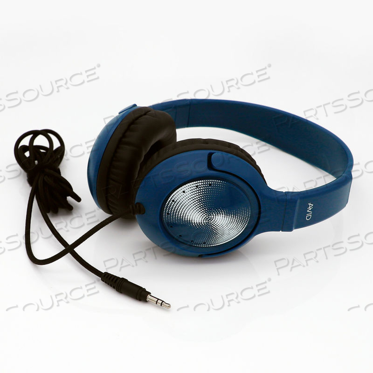 AE-54 PERSONAL ON-EAR HEADSET WITH TRRS PLUG, BLUE by Avid Products AE-54 PERSONAL ON-EAR HEADSET WITH TRRS PLUG, BLUE by Avid Products