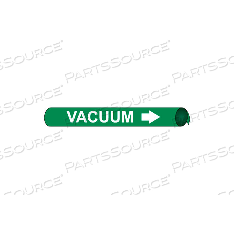 PRECOILED AND STRAP-ON PIPE MARKER - VACUUM 