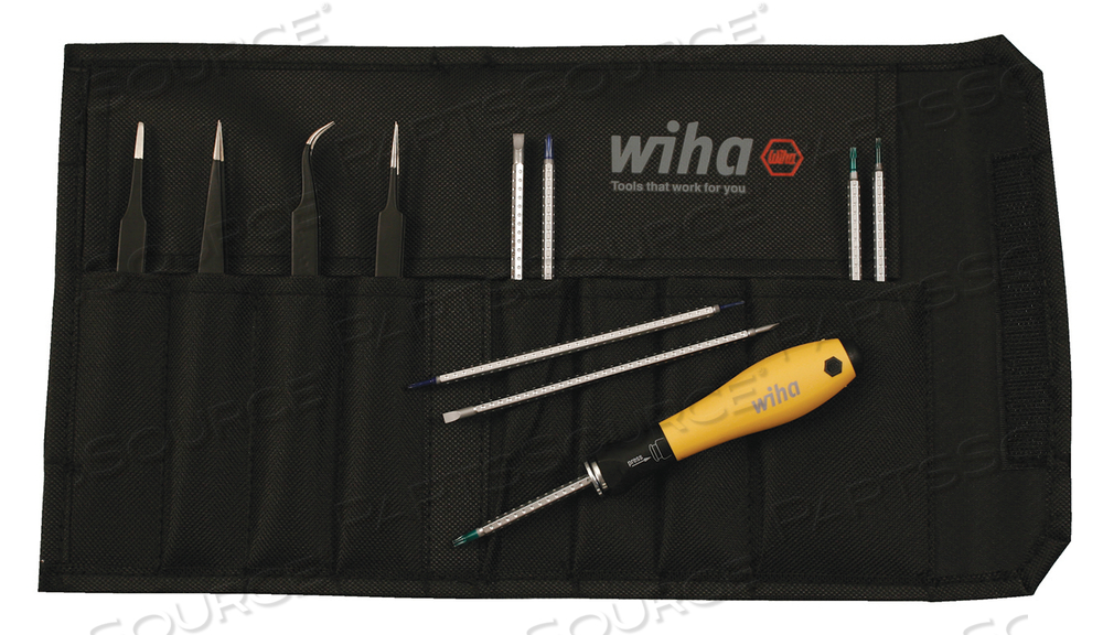 12 PIECE ESD SAFE DRIVE-LOC 4 AND TWEEZERS SET by Wiha Tools 12 PIECE ESD SAFE DRIVE-LOC 4 AND TWEEZERS SET by Wiha Tools