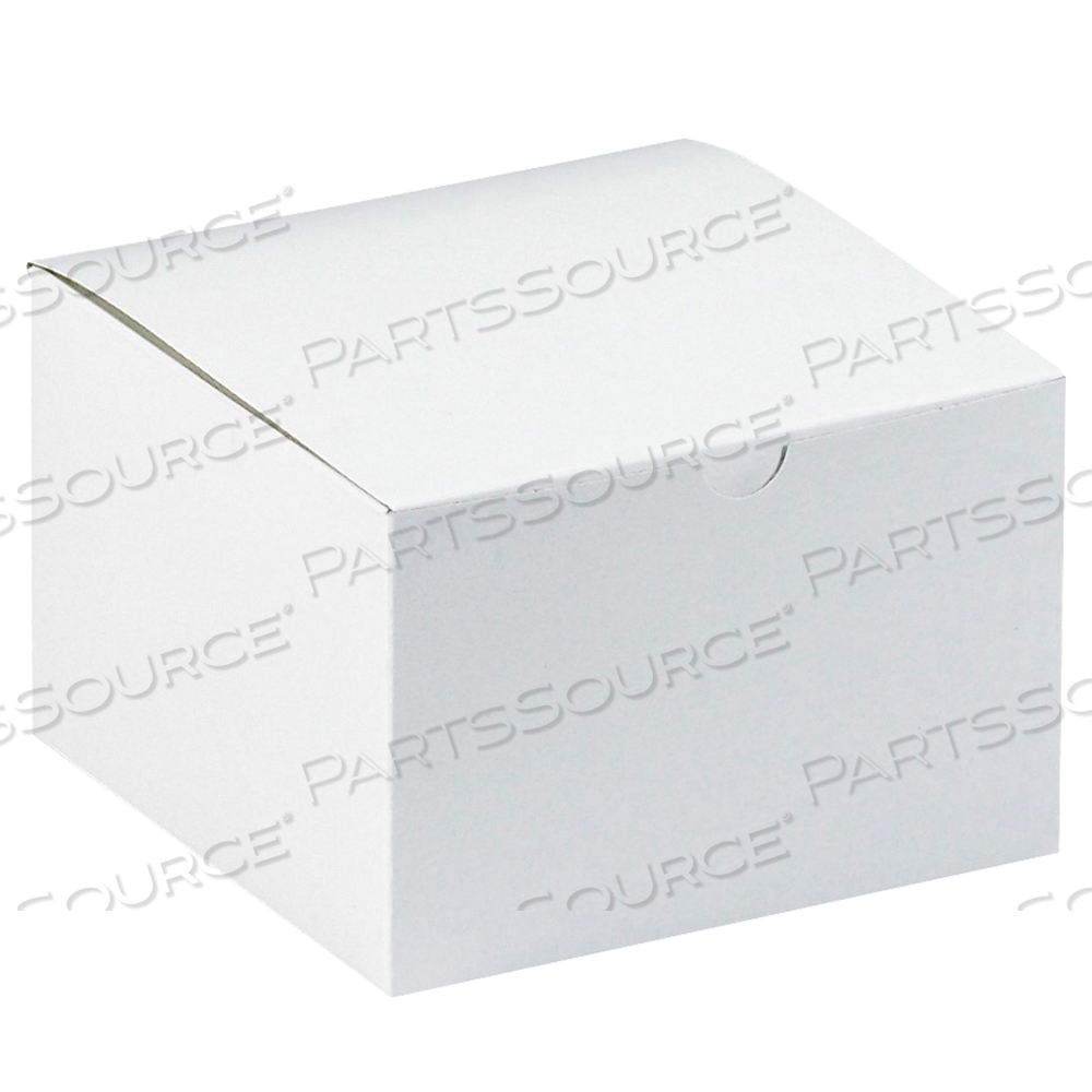 GIFT BOXES, 6" X 6" X 4", WHITE, 100/CASE by BOX Partners (Box Acquisitions, LLC)
