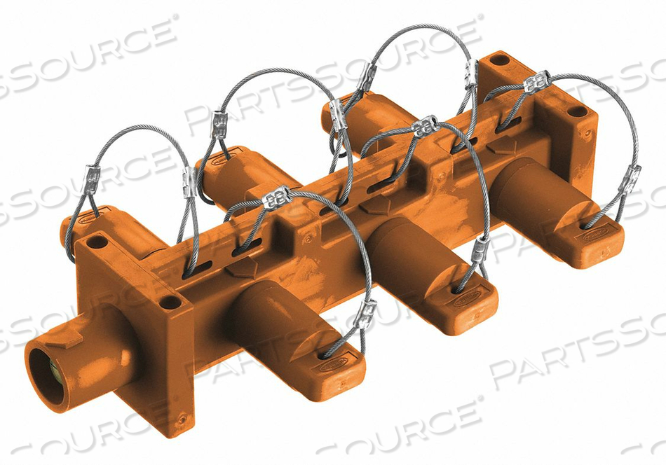 DISTRIBUTION BLOCK 600VAC/250VDC ORG by Hubbell Power Systems