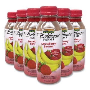 100% FRUIT JUICE SMOOTHIE, STRAWBERRY BANANA, 15.2 OZ BOTTLE, 6/PACK by Bolthouse Farms