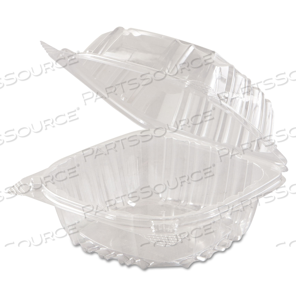 CLEARSEAL HINGED-LID PLASTIC CONTAINERS, 5.8 X 6 X 3, CLEAR, PLASTIC by Dart Container Corporation