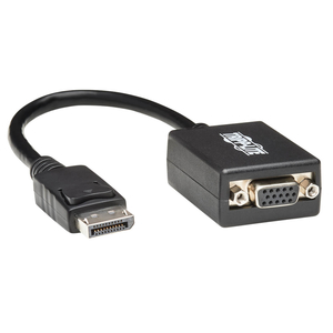 0.5FT DISPLAYPORT HD15 MALE/FEMALE VGA VIDEO CONVERTER ACTIVE CABLE ADAPTER - BLACK by Tripp Lite