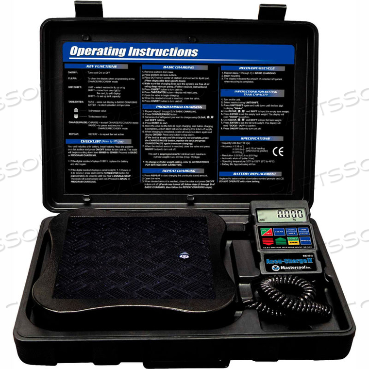 ACCU-CHARGE II PROGRAMMABLE REFRIGERANT SCALE 