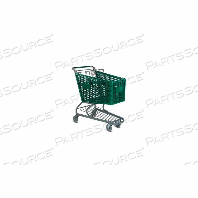 GREEN PLASTIC SHOPPING CART 5.2 CU. FOOT CAPACITY by Versacart Systems, Inc. GREEN PLASTIC SHOPPING CART 5.2 CU. FOOT CAPACITY by Versacart Systems, Inc.