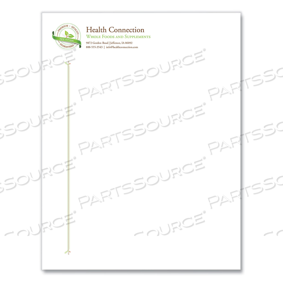 25% COTTON BUSINESS PAPER, 95 BRIGHT, 20 LB BOND WEIGHT, 8.5 X 11, WHITE, 500 SHEETS/REAM by SOUTHWORTH PRODUCTS CORP