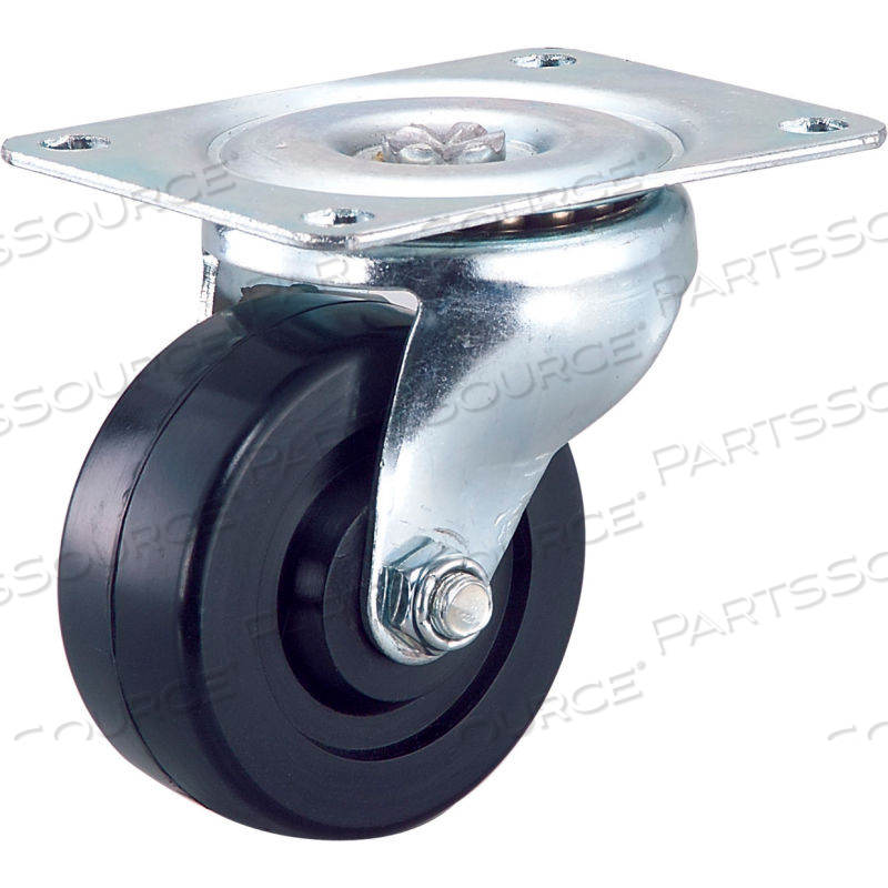 LIGHT DUTY SWIVEL PLATE CASTER 3" RUBBER WHEEL 150 LB. CAPACITY by Approved Vendor LIGHT DUTY SWIVEL PLATE CASTER 3" RUBBER WHEEL 150 LB. CAPACITY by Approved Vendor